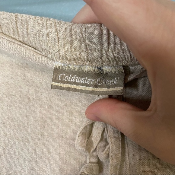 Coldwater Creek Linen Drawstring Stretch Pants Size XL - Picture 8 of 8